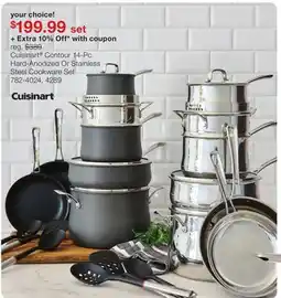 JC Penney Cuisinart Contour 14-Pc. Hard-Anodized Or Stainless Steel Cookware Set offer