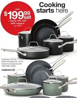 JC Penney Calphalon 10-Pc. Hard Anodized Or 12-Pc. Ceramic Cookware Set offer