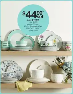 JC Penney Martha Stewart 12-Pc. Dinnerware Set offer