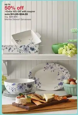 JC Penney Martha Stewart Serveware offer