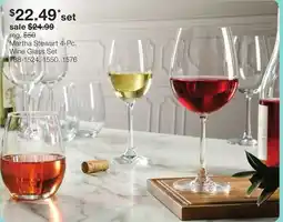 JC Penney Martha Stewart 4-Pc. Wine Glass Set offer