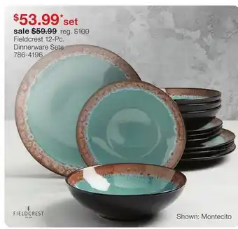 JC Penney Fieldcrest 12-Pc. Dinnerware Sets offer