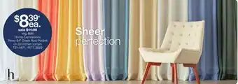 JC Penney Home Expressions Remy 84 Sheer Rod-Pocket Or Grommet Curtain offer