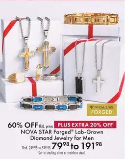 Boscov's NOVA STAR Forged Lab-Grown Diamond Jewelry for Men offer