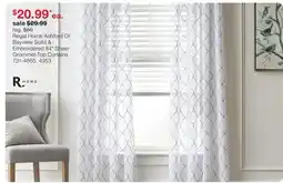 JC Penney Regal Home Ashford Or Bayview Solid & Embroidered 84 Sheer Grommet-Top Curtains offer