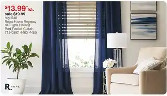 JC Penney Regal Home Regency 84 Light-Filtering Rod-Pocket Curtain offer