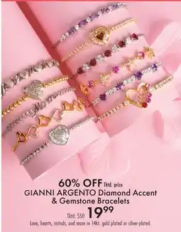 Boscov's GIANNI ARGENTO Diamond Accent & Gemstone Bracelets offer