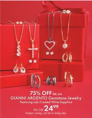 Boscov's GIANNI ARGENTO Gemstone Jewelry offer