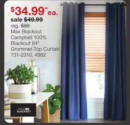 JC Penney Max Blackout Campbell 100% Blackout 84 Grommet-Top Curtain offer