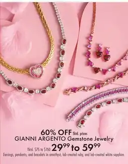 Boscov's GIANNI ARGENTO Gemstone Jewelry offer