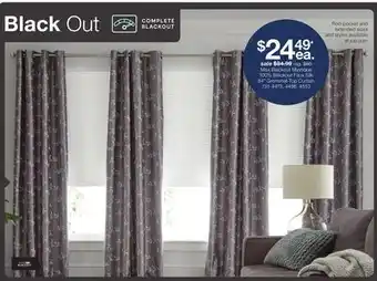 JC Penney Max Blackout Mystique 100% Blackout Faux Silk 84 Grommet-Top Curtain offer