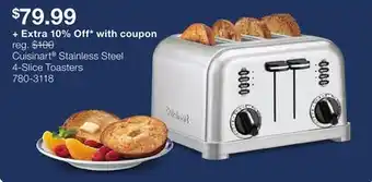 JC Penney Cuisinart Stainless Steel 4-Slice Toasters offer