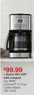 JC Penney Cuisinart 14-Cup Coffee Maker offer