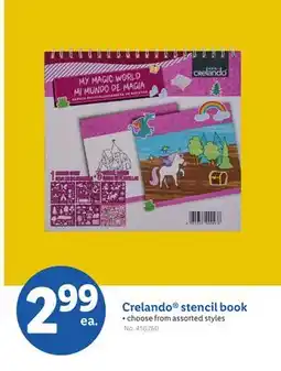 Lidl Crelando stencil book offer