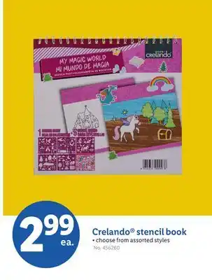 Lidl Crelando stencil book offer