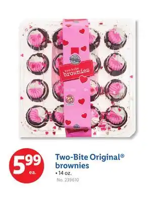 Lidl Two-Bite Original brownies offer