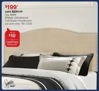 JC Penney Blakely Upholstered Full/Queen Headboard jcp offer