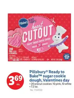 Lidl Pillsbury Ready to Bake sugar cookie dough, Valentines day offer