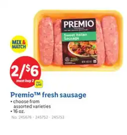 Lidl Premio fresh sausage offer