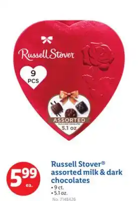 Lidl Russell Stover assorted milk & dark chocolates offer