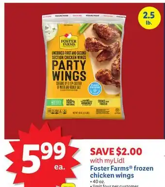 Lidl Foster Farms frozen chicken wings offer