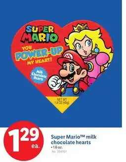 Lidl Super Mario milk chocolate hearts offer