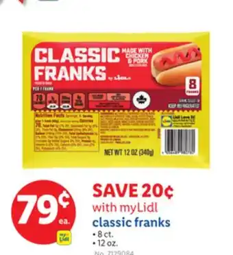 Lidl classic franks offer