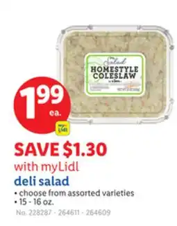 Lidl myLidl deli salad offer