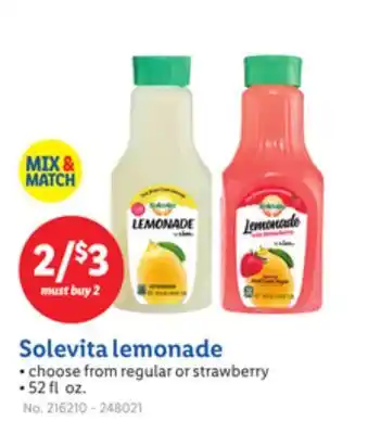 Lidl Solevita lemonade offer