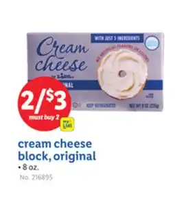 Lidl cream cheese block, original offer