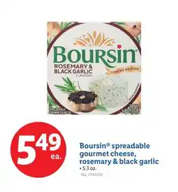 Lidl Boursin spreadable gourmet cheese, rosemary & black garlic offer