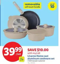 Lidl Livarno Home cast aluminum cookware set offer