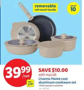 Lidl Livarno Home cast aluminum cookware set offer