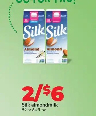 Hy-Vee Silk almondmilk offer