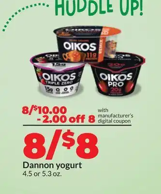 Hy-Vee Dannon yogurt offer