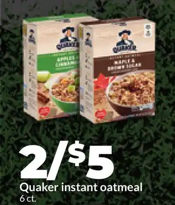 Hy-Vee Quaker Instant oatmeal offer