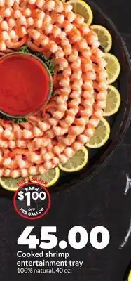 Hy-Vee Cooked shrimp entertainment tray offer