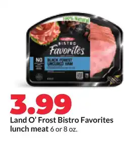 Hy-Vee Land O'Frost Bistro Favorites lunch meat offer