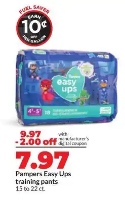 Hy-Vee Pampers Easy Ups training pants offer