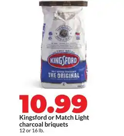 Hy-Vee Kingsford or Match Light charcoal briquets offer