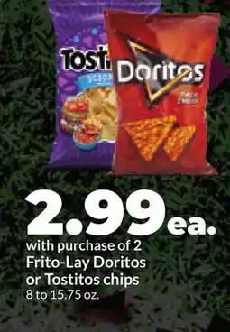 Hy-Vee Frito Lay Doritos or Tostitos chips offer