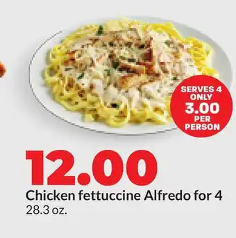 Hy-Vee Chicken fettuccine Alfredo for 4 offer