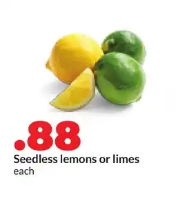 Hy-Vee Seedless lemons or limes offer