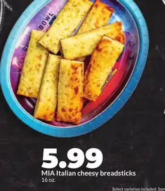 Hy-Vee MIA Italian cheesy breadsticks offer