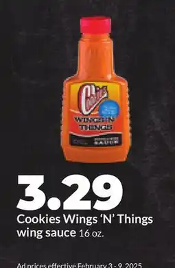 Hy-Vee Cookies Wings'N'Things wing sauce offer