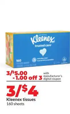 Hy-Vee Kleenex tissues offer