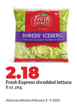 Hy-Vee Fresh Express shredded lettuce offer