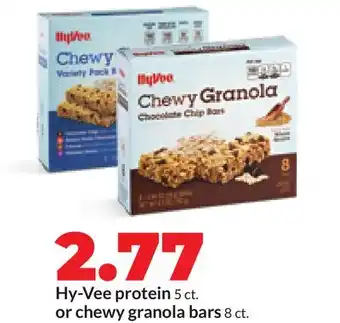 Hy-Vee Hy-Vee protein 5 ct. or chewy granola bars 8 ct offer