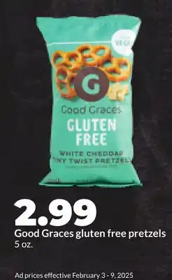 Hy-Vee Good Graces gluten free pretzels offer