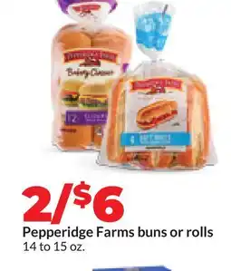 Hy-Vee Pepperidge Farms buns or rolls offer